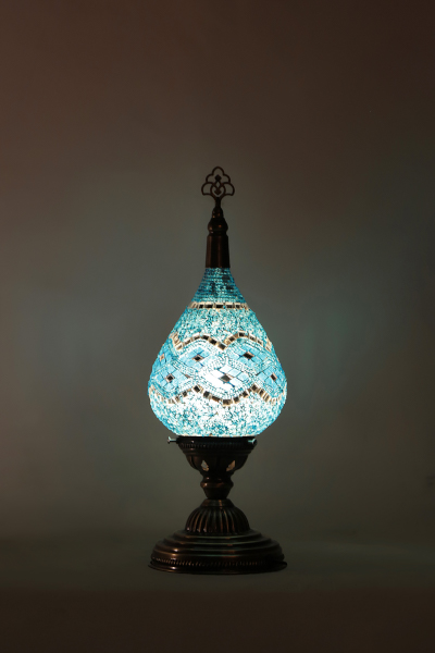 Small Drawn Glass Mosaic Table Lamp